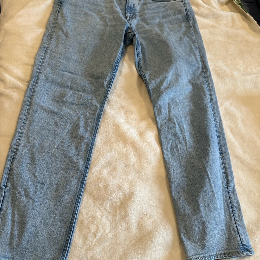 Faherty Light Blue Men's Straight Jeans 35x30